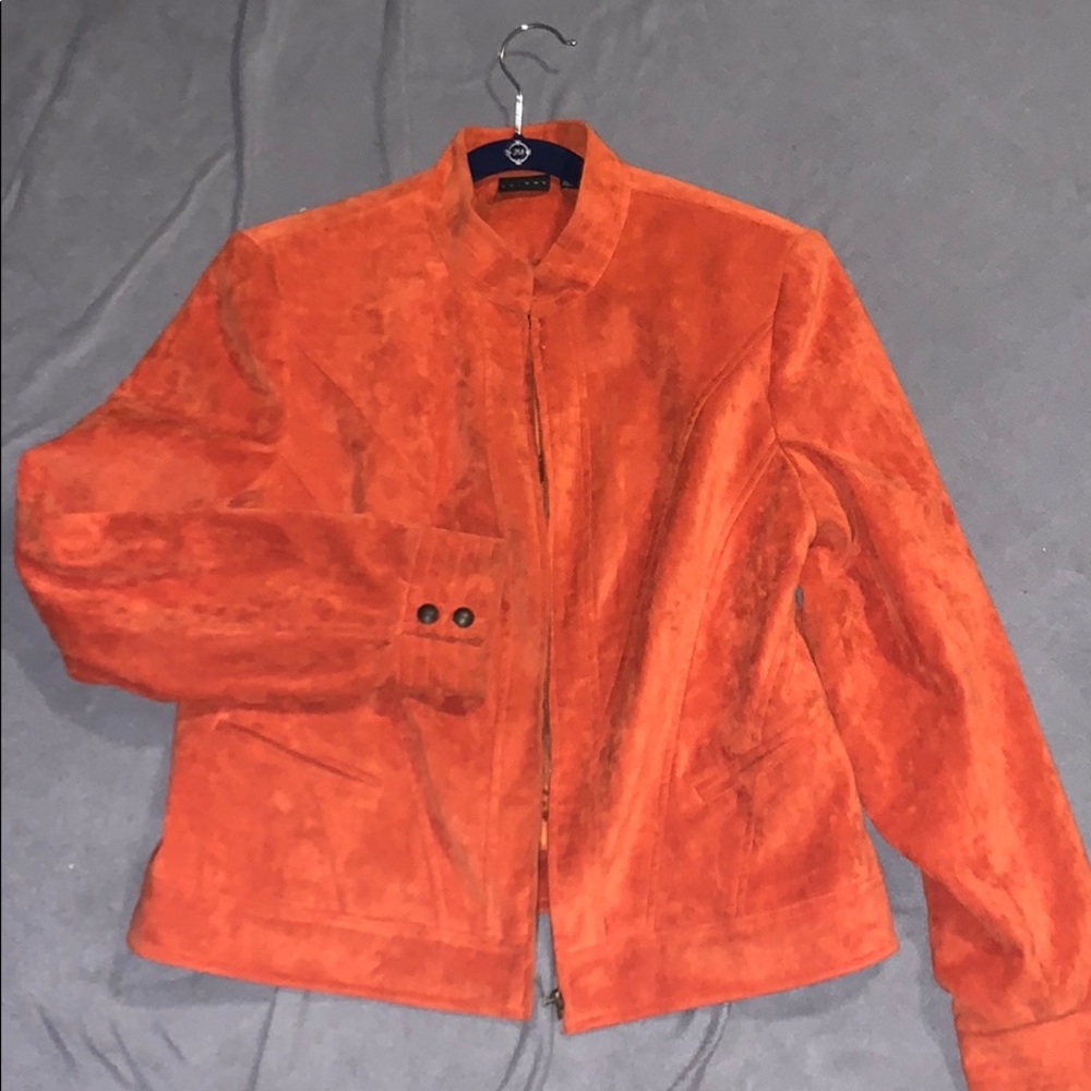 Burnt orange suede jacket
